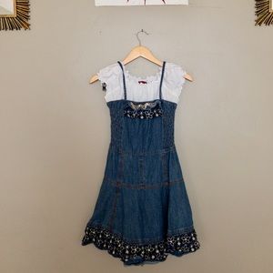 Cute smocked jean style dress NWOT